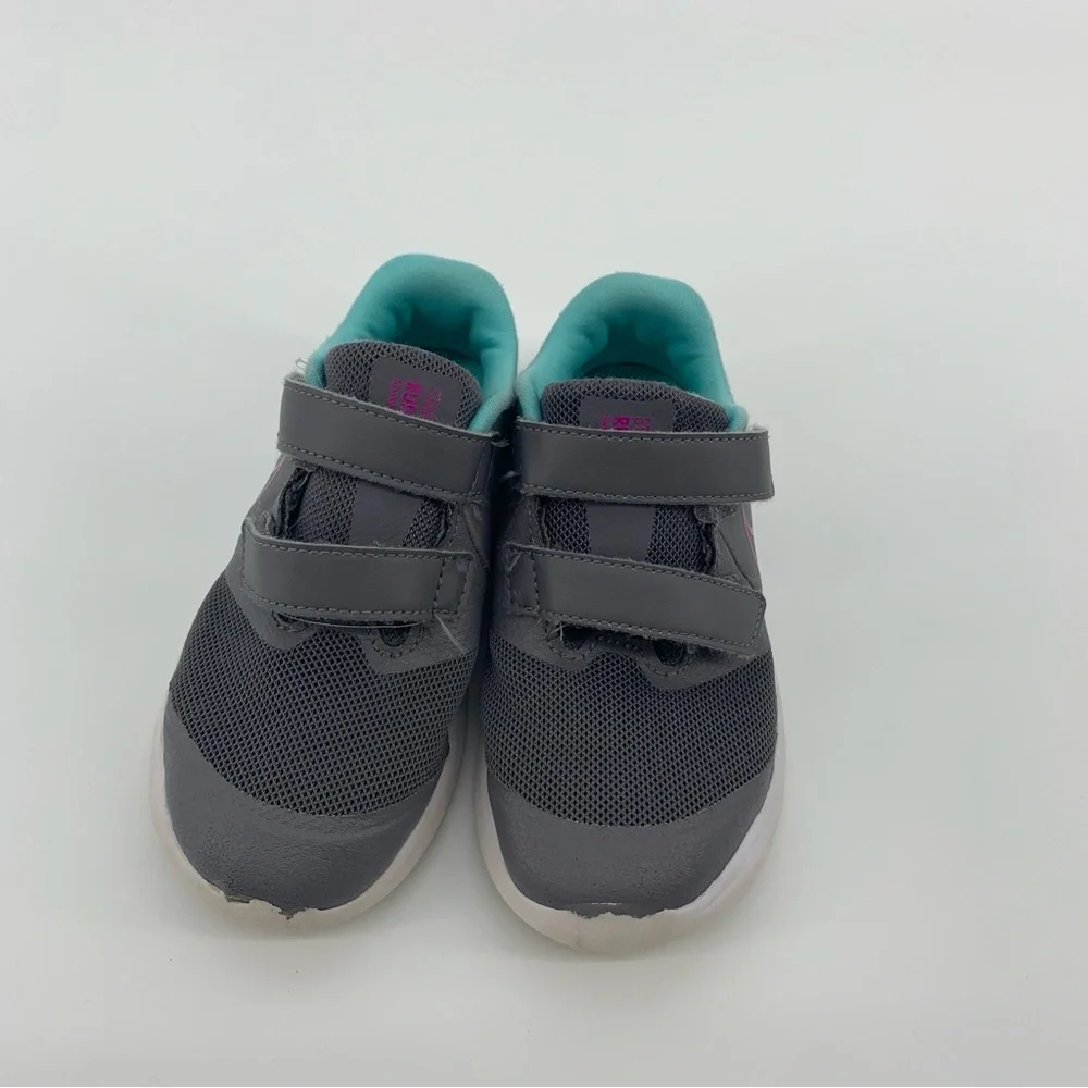 Nike Kids Gray and Aqua Sneakers